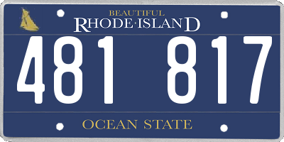 RI license plate 481817