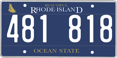 RI license plate 481818