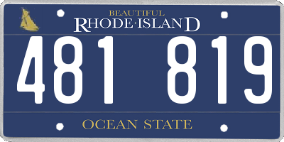 RI license plate 481819