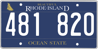 RI license plate 481820