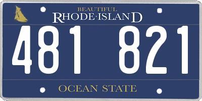 RI license plate 481821