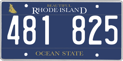 RI license plate 481825