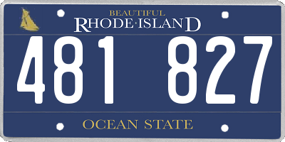 RI license plate 481827