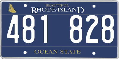 RI license plate 481828