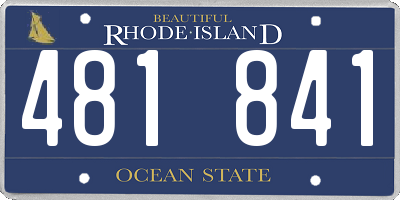 RI license plate 481841
