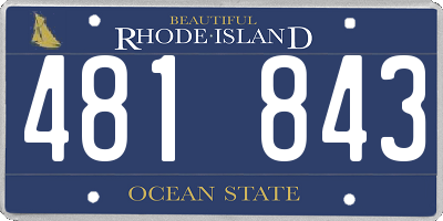 RI license plate 481843