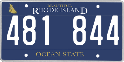 RI license plate 481844