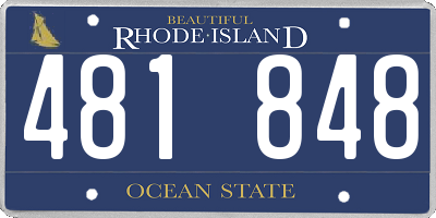 RI license plate 481848