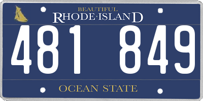 RI license plate 481849