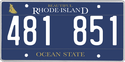RI license plate 481851