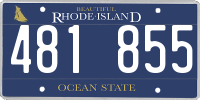 RI license plate 481855