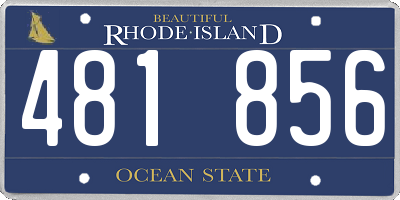 RI license plate 481856
