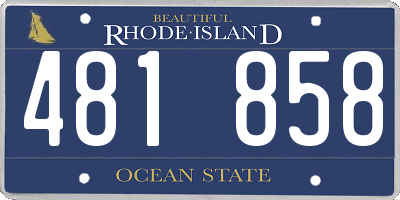RI license plate 481858