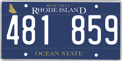 RI license plate 481859