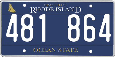 RI license plate 481864