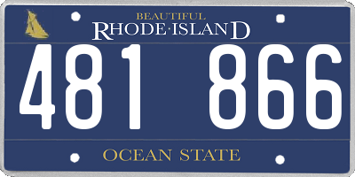 RI license plate 481866