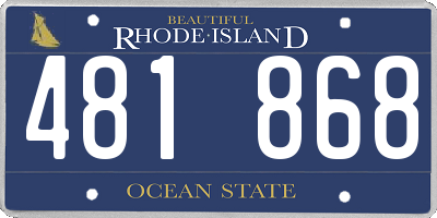 RI license plate 481868