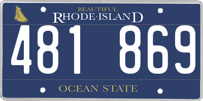 RI license plate 481869