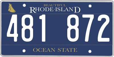 RI license plate 481872