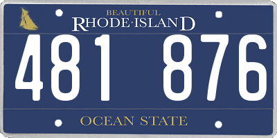 RI license plate 481876