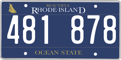 RI license plate 481878