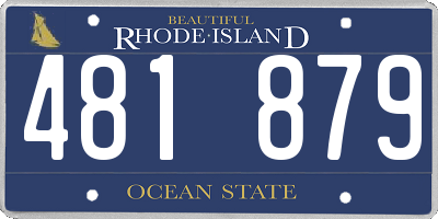 RI license plate 481879