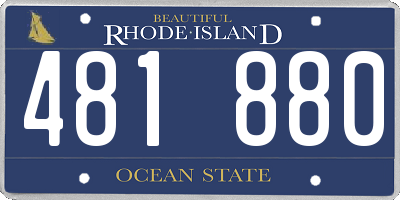 RI license plate 481880