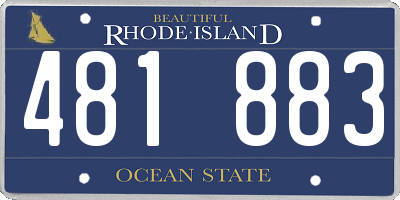RI license plate 481883