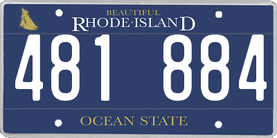 RI license plate 481884