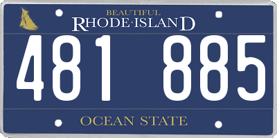 RI license plate 481885