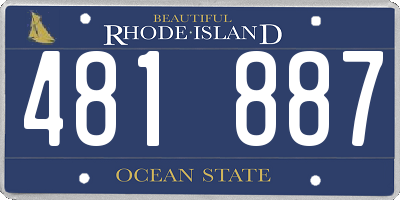 RI license plate 481887