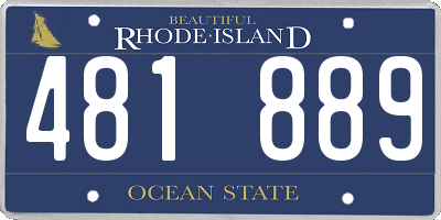 RI license plate 481889