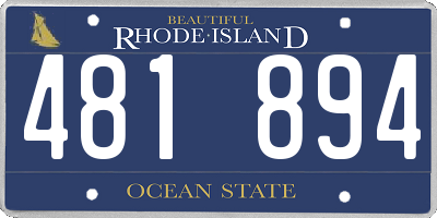 RI license plate 481894
