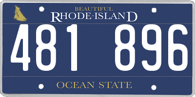 RI license plate 481896