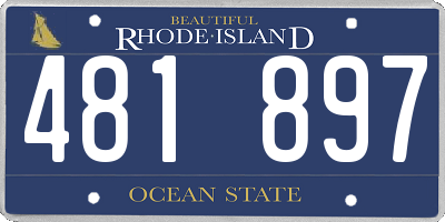 RI license plate 481897