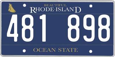 RI license plate 481898