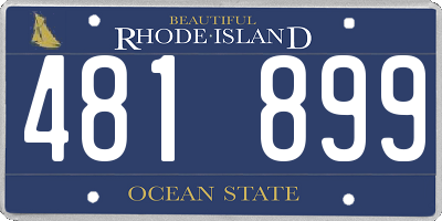 RI license plate 481899