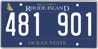 RI license plate 481901