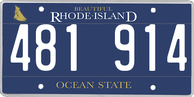 RI license plate 481914