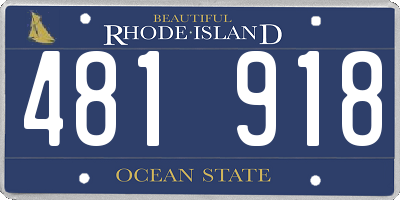 RI license plate 481918