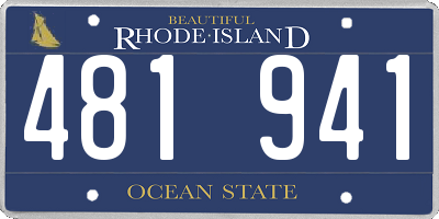 RI license plate 481941
