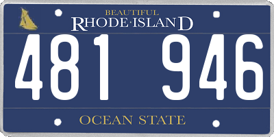 RI license plate 481946