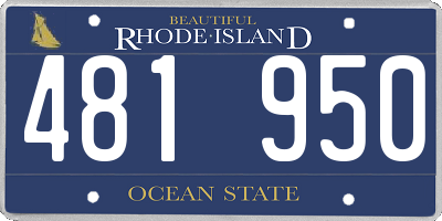 RI license plate 481950