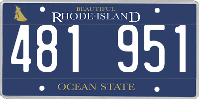 RI license plate 481951