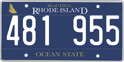 RI license plate 481955