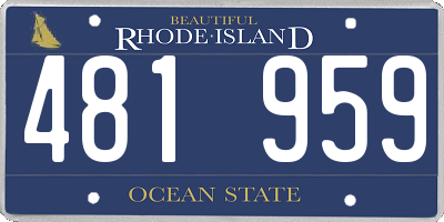 RI license plate 481959