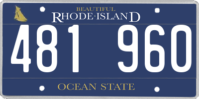 RI license plate 481960