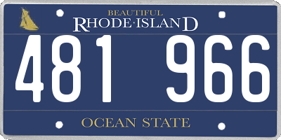 RI license plate 481966