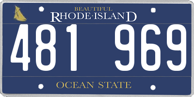 RI license plate 481969