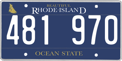 RI license plate 481970